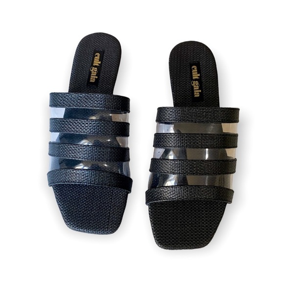 New‎ in Box, Cult Gaia Sarelle Flat Sandals, Black, Size 37EU - Picture 2 of 16